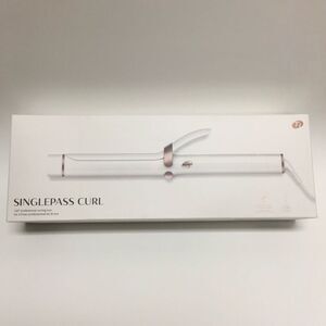 T3 SinglePass Curl 1.25"/1 1/4 Professional Ceramic Curling5 Settings White Iron